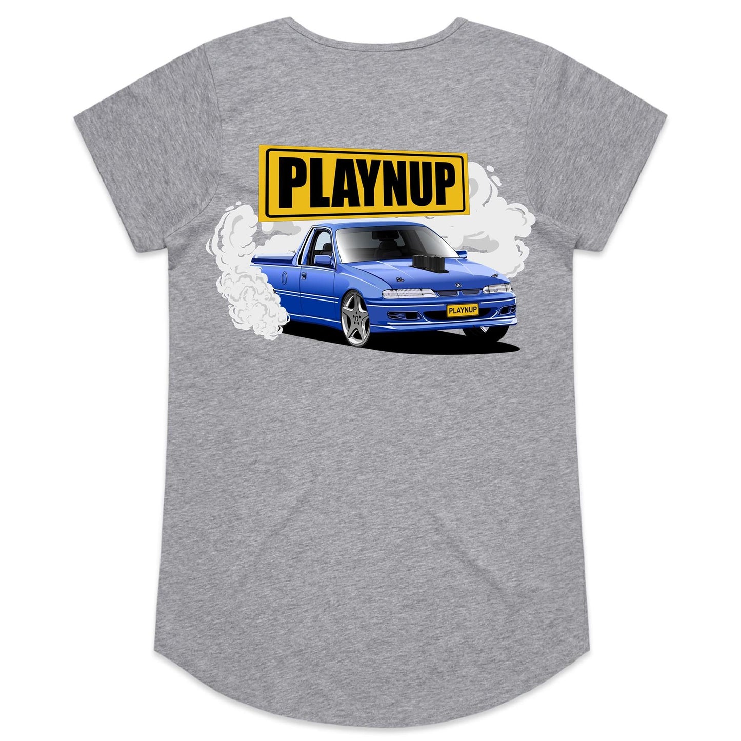 Playnup LS Skid Ute AS Colour Womens Scoop Neck T-Shirt