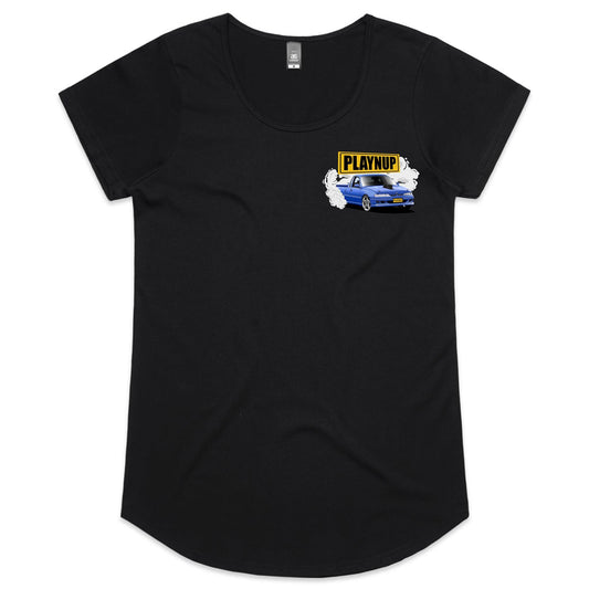Playnup LS Skid Ute AS Colour Womens Scoop Neck T-Shirt