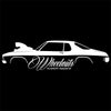 Wheelnuts Custom Apparel Blown Monaro White On Clear Vinyl Sticker 30cm