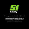 Goldy 51 Drifting 14LOZ Vinyl Sticker 20cm x 12cm