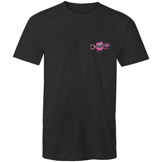 HMB Piston Lips Pink Double Logo AS Colour Tee