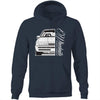 VL Calais Turbo Front Back AS Colour Stencil - Pocket Hoodie Sweatshirt