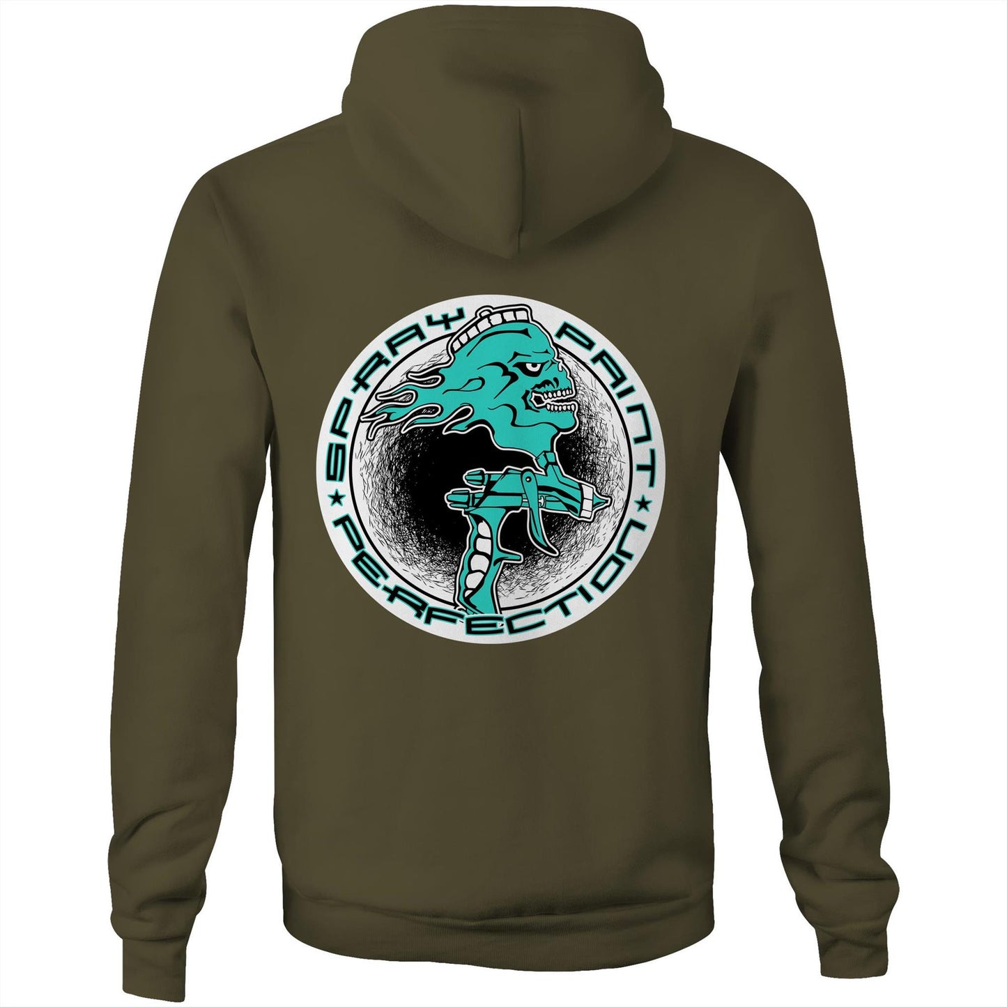 Spray Paint Perfection Double Logo AS Colour Stencil Pocket Hoodie