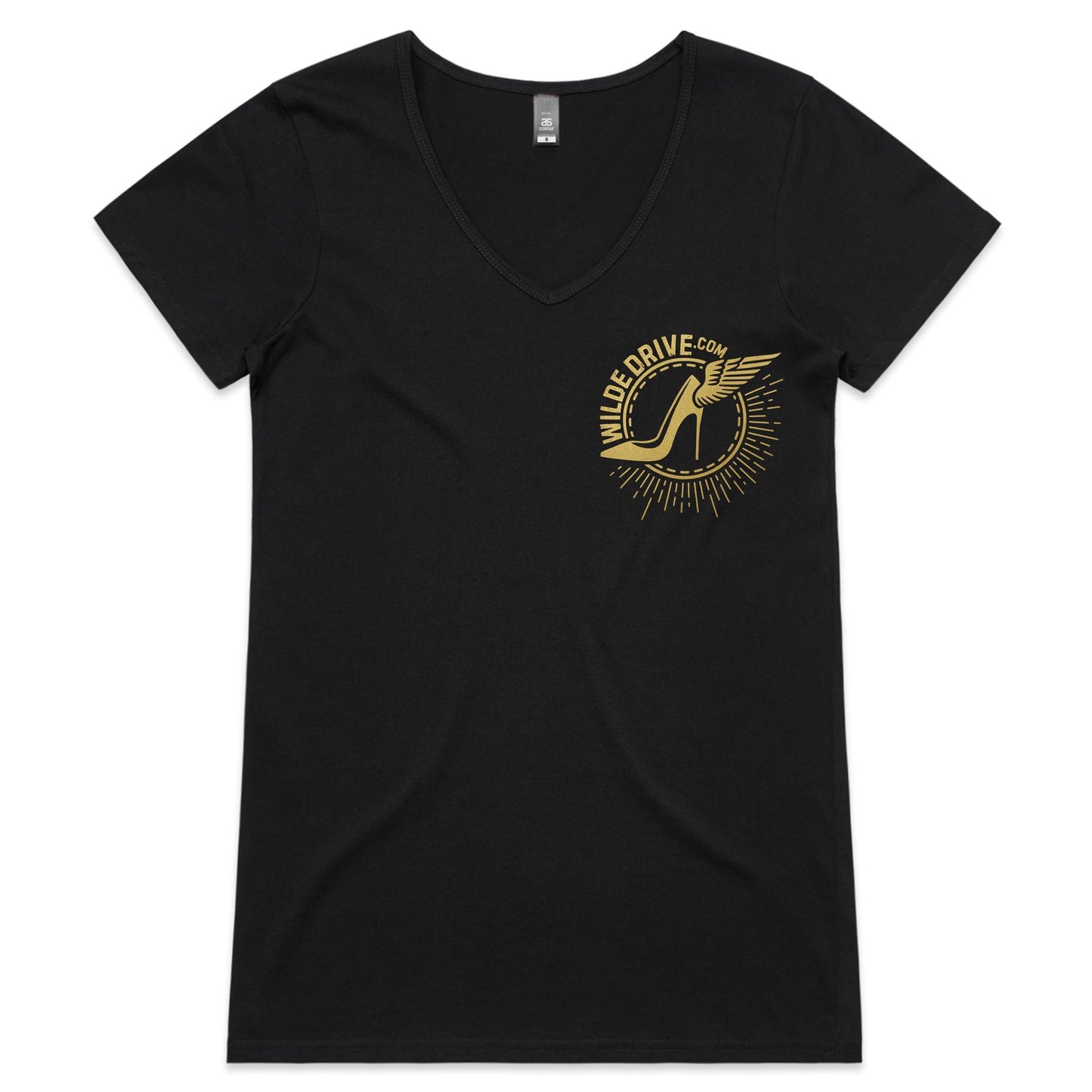 WILDE DRIVE.COM AS Colour Bevel - Womens V-Neck T-Shirt