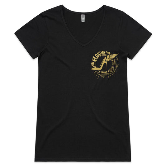 WILDE DRIVE.COM AS Colour Bevel - Womens V-Neck T-Shirt