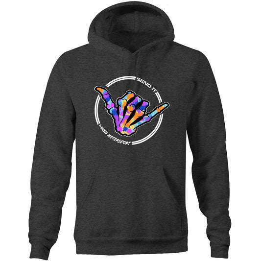 HMB Logo Send It Logo Multi Colour AS Colour Stencil Hoodie