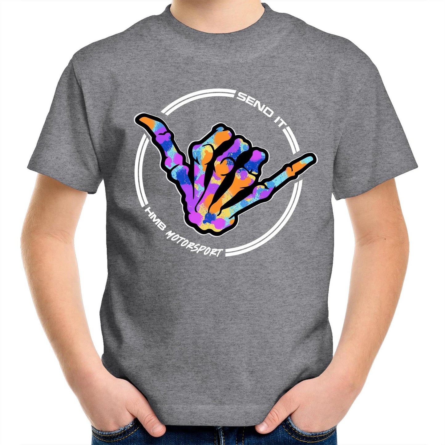 HMB Send it Multi Colour Kids Youth T-Shirt