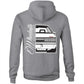 VL Calais Turbo Front Back AS Colour Stencil - Pocket Hoodie Sweatshirt