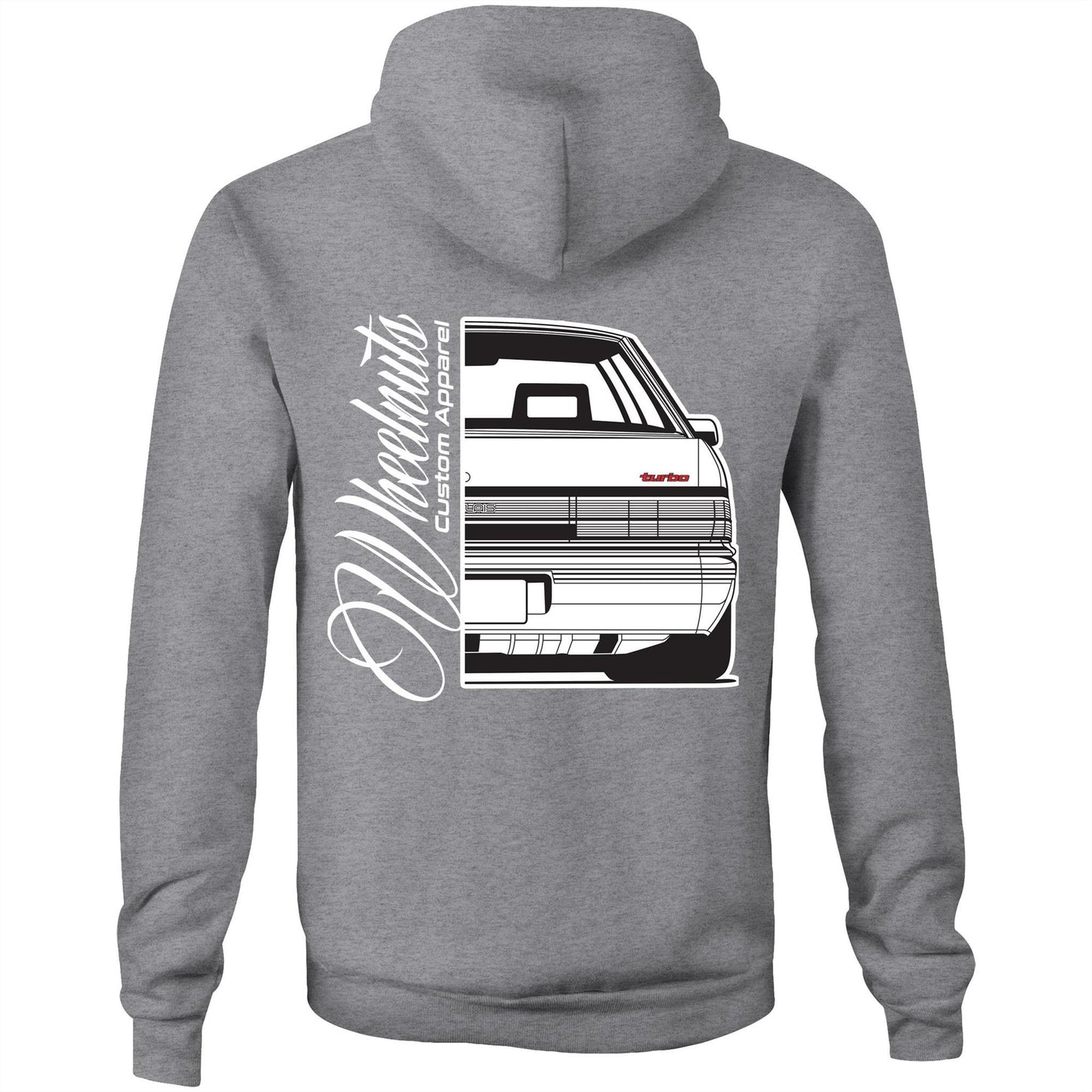 VL Calais Turbo Front Back AS Colour Stencil - Pocket Hoodie Sweatshirt