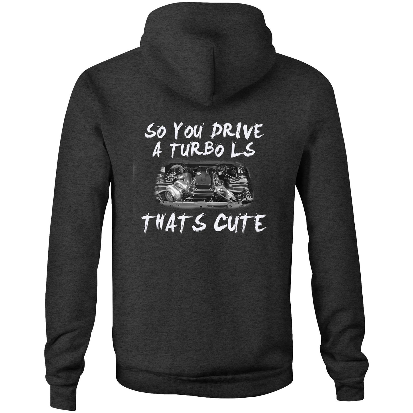 Thats Cute Barra Turbo WN Drag Logo AS Colour Stencil Hoodie