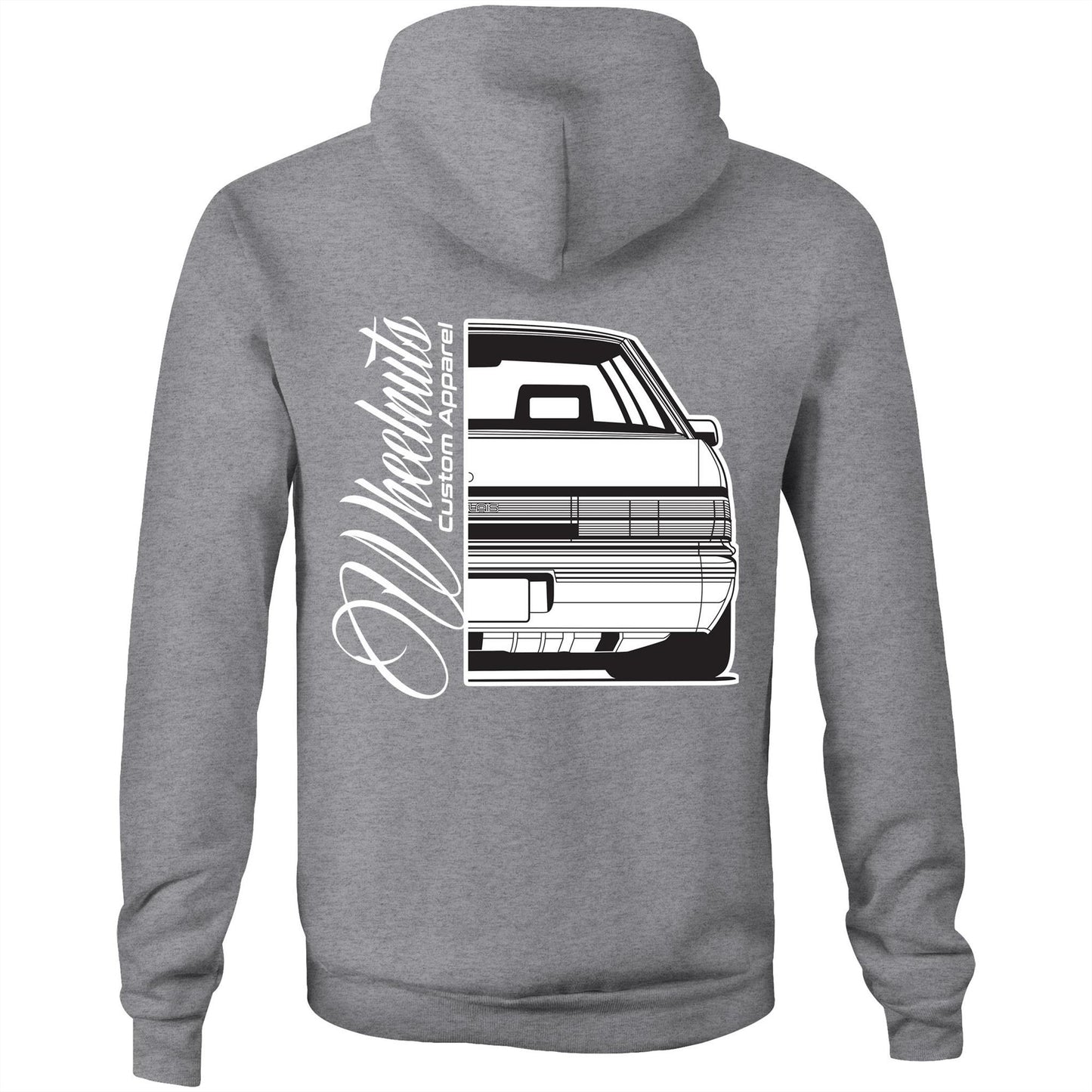 VL Calais Blown Front Back AS Colour Stencil - Pocket Hoodie Sweatshirt