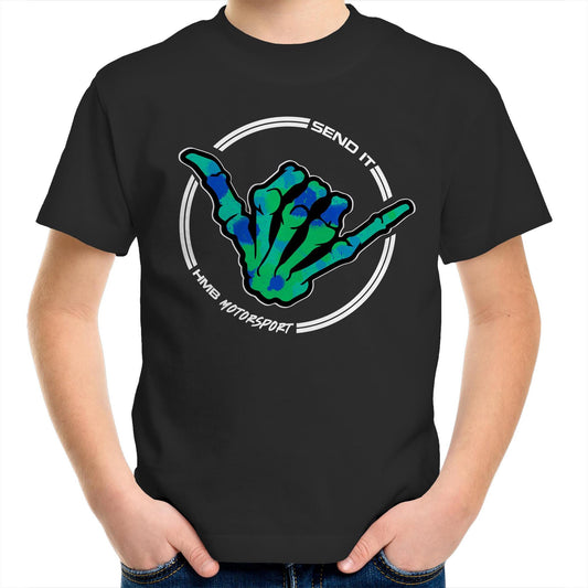 HMB Send It Green Blue AS Colour Kids T-Shirt