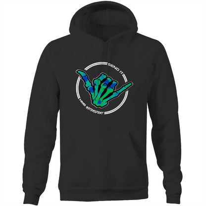 HMB Send It Green Blue AS Colour Stencil  Hoodie