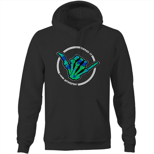 HMB Send It Green Blue AS Colour Stencil  Hoodie
