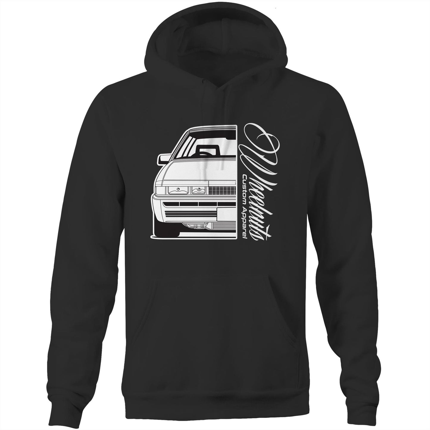 VL Calais Turbo Front Back AS Colour Stencil - Pocket Hoodie Sweatshirt