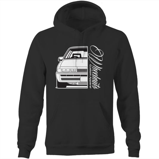 VL Calais Turbo Front Back AS Colour Stencil - Pocket Hoodie Sweatshirt