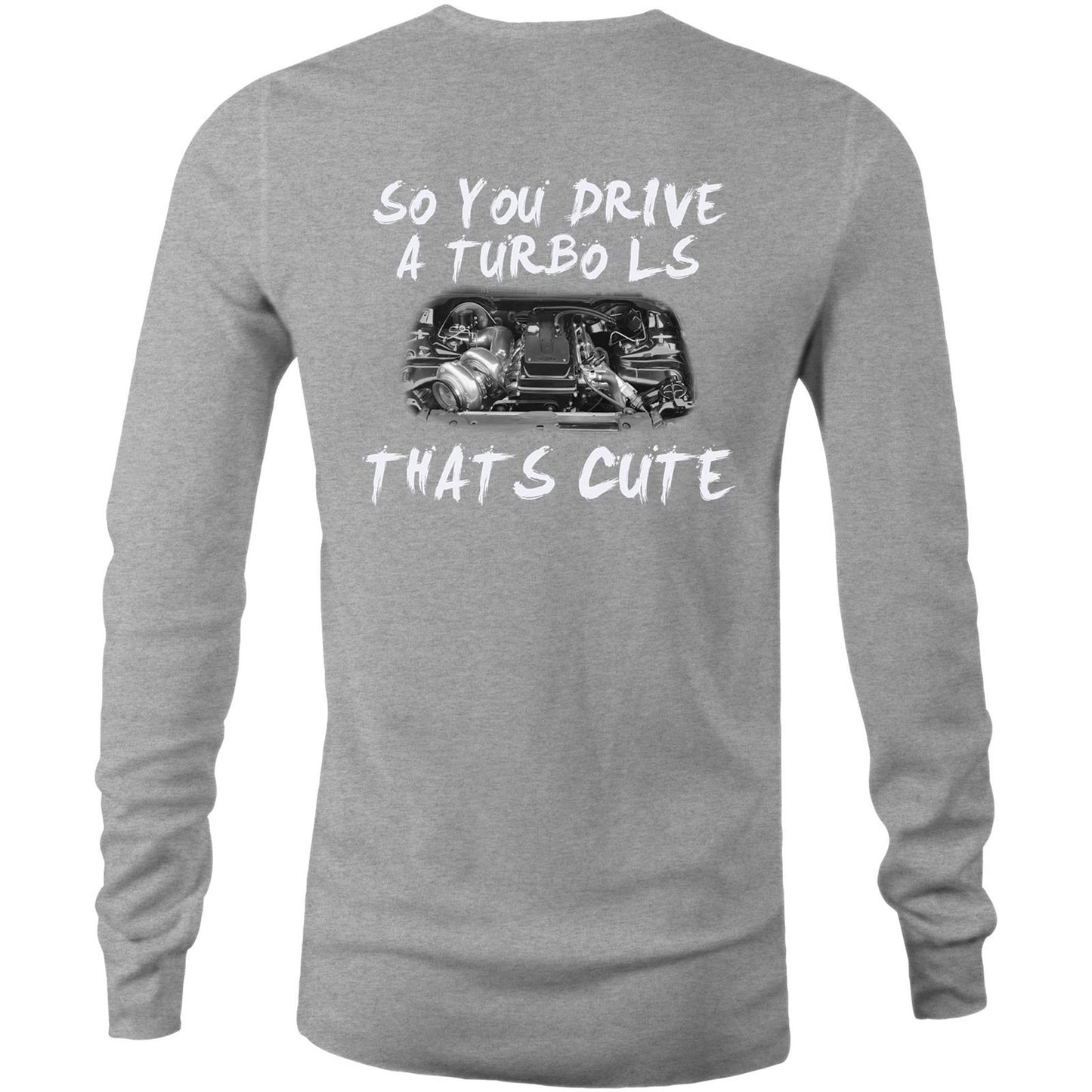 Thats Cute Barra Turbo WN Drag Logo Small AS Colour Long Sleeve