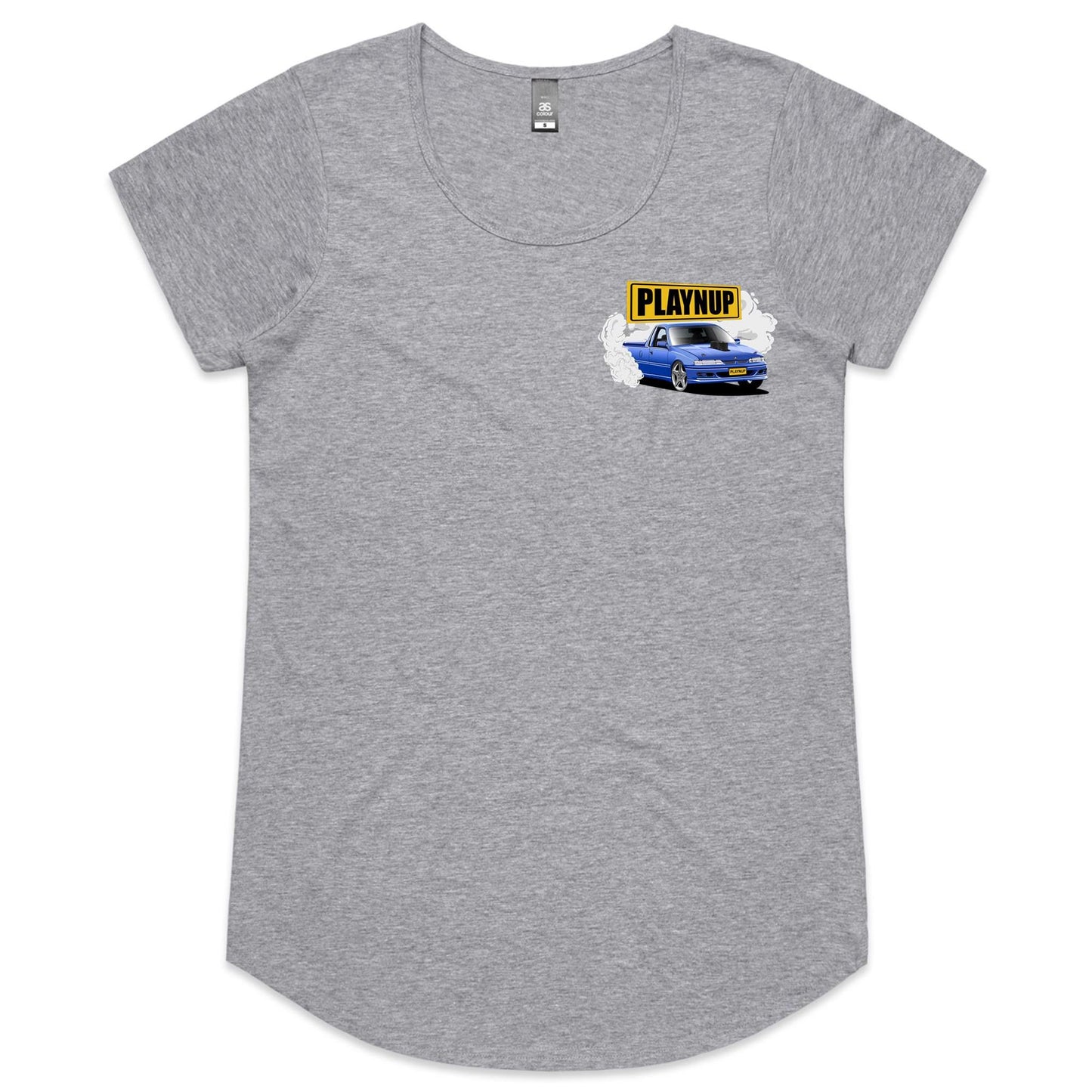 Playnup LS Skid Ute AS Colour Womens Scoop Neck T-Shirt