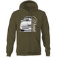 VL Calais Turbo Front Back AS Colour Stencil - Pocket Hoodie Sweatshirt
