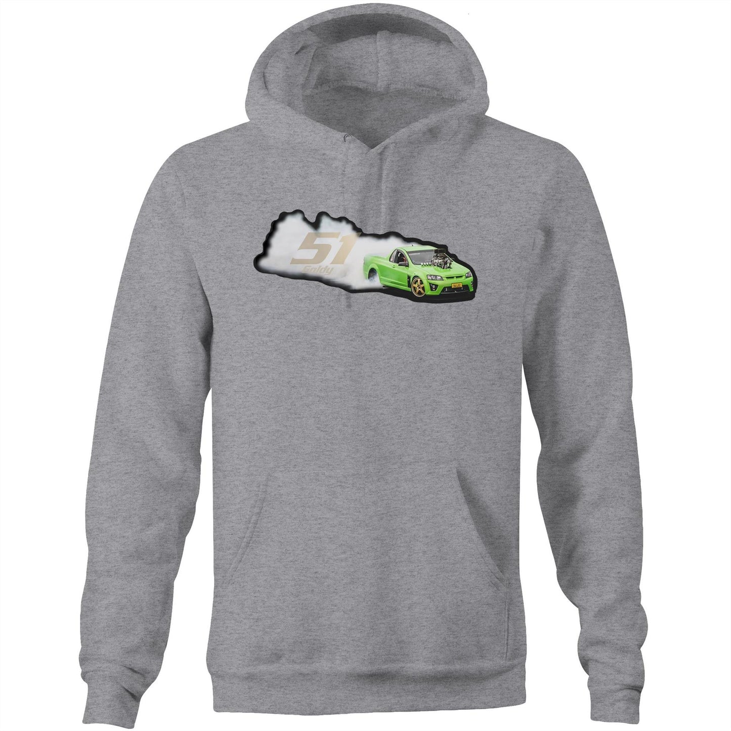 Goldy 51 14LOZ Drifting AS Colour Stencil - Pocket Hoodie Sweatshirt