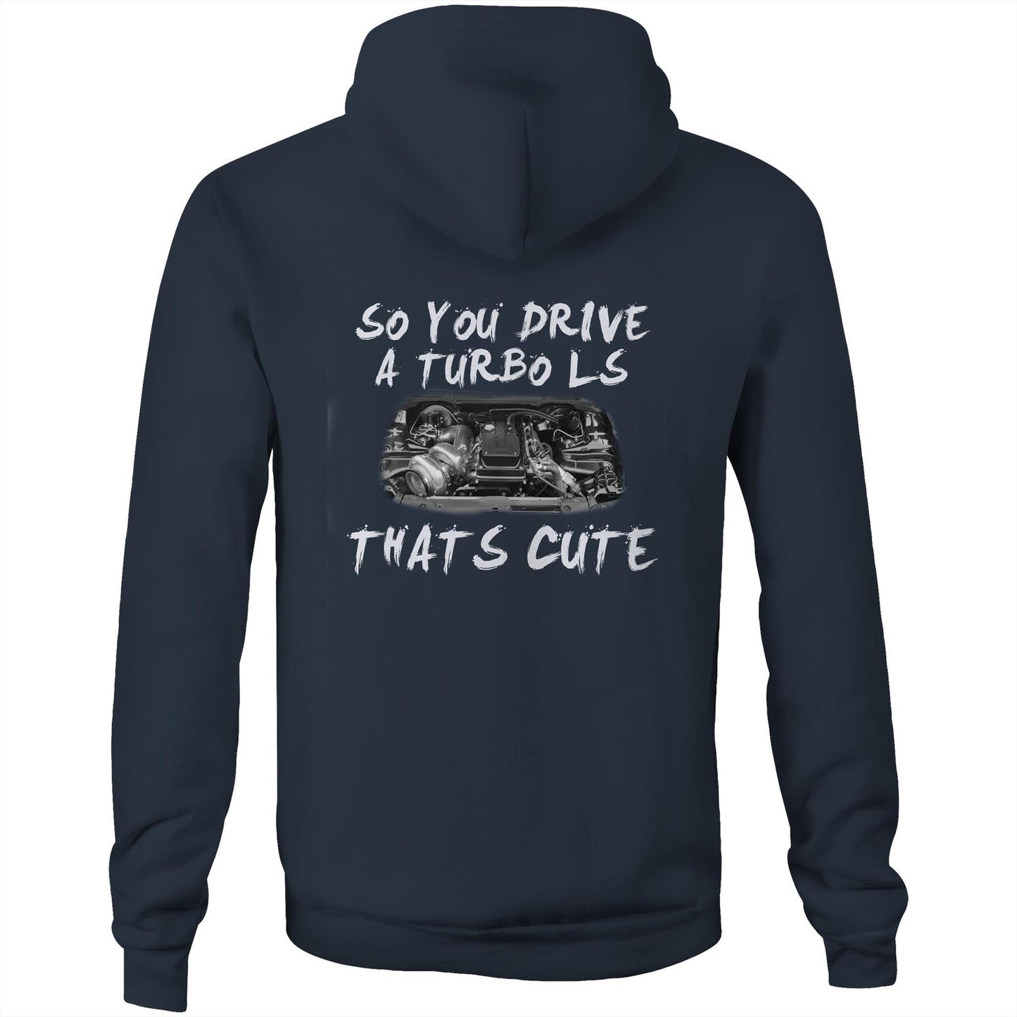 Thats Cute Barra Turbo WN Drag Logo AS Colour Stencil Hoodie