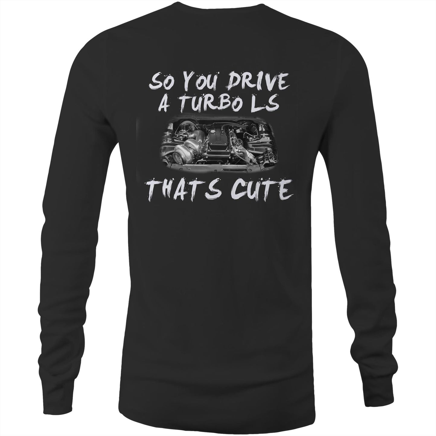 Thats Cute Barra Turbo WN Drag Logo Small AS Colour Long Sleeve