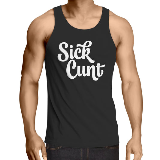 Sick Cunt White  - Mens Singlet Top