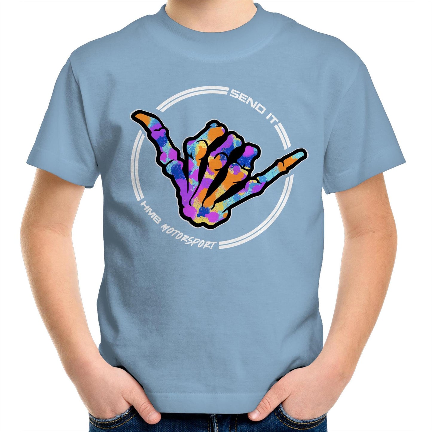 HMB Send it Multi Colour Kids Youth T-Shirt