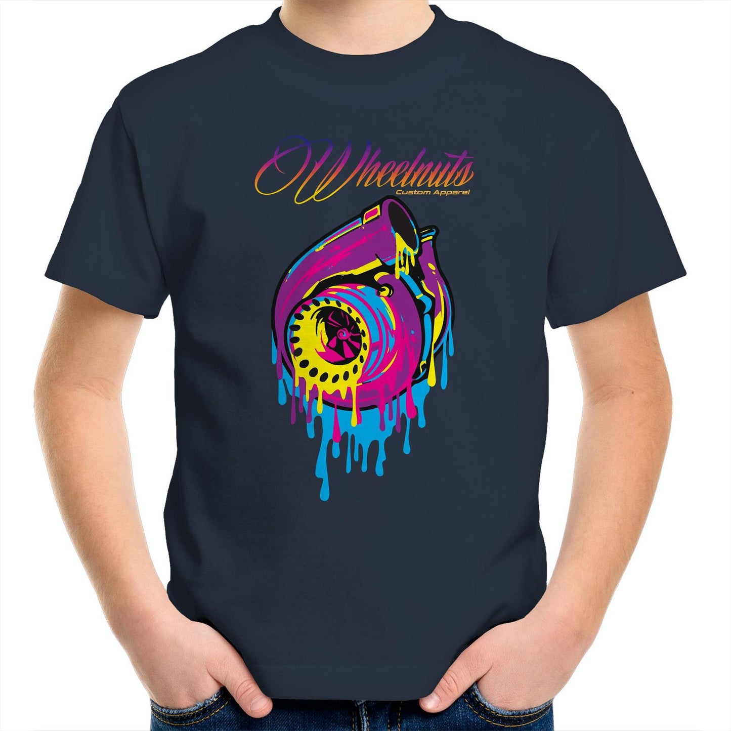 Rainbow turbo Dripping - Kids Youth T-Shirt