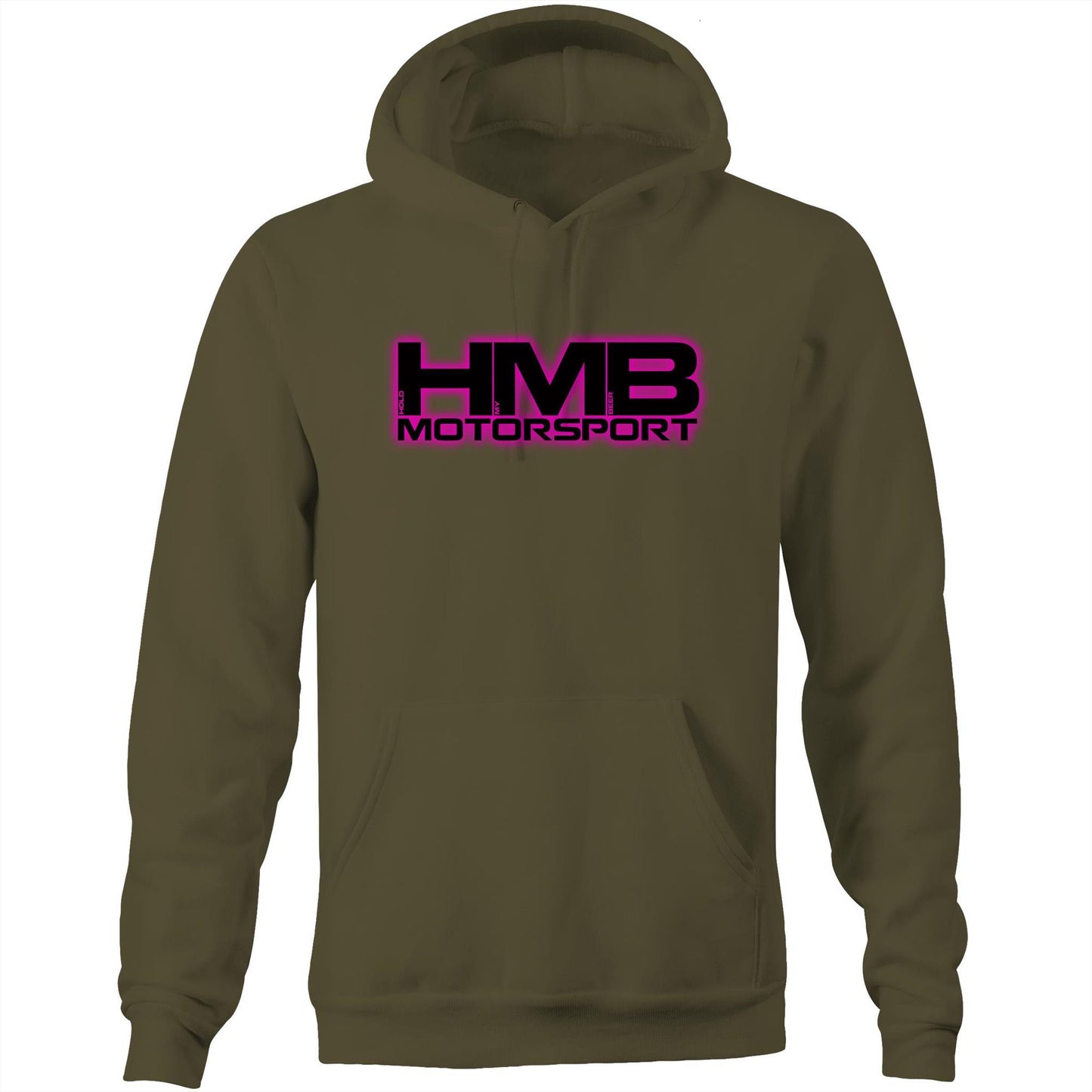 HMB Pink - AS Colour Stencil - Pocket Hoodie Sweatshirt