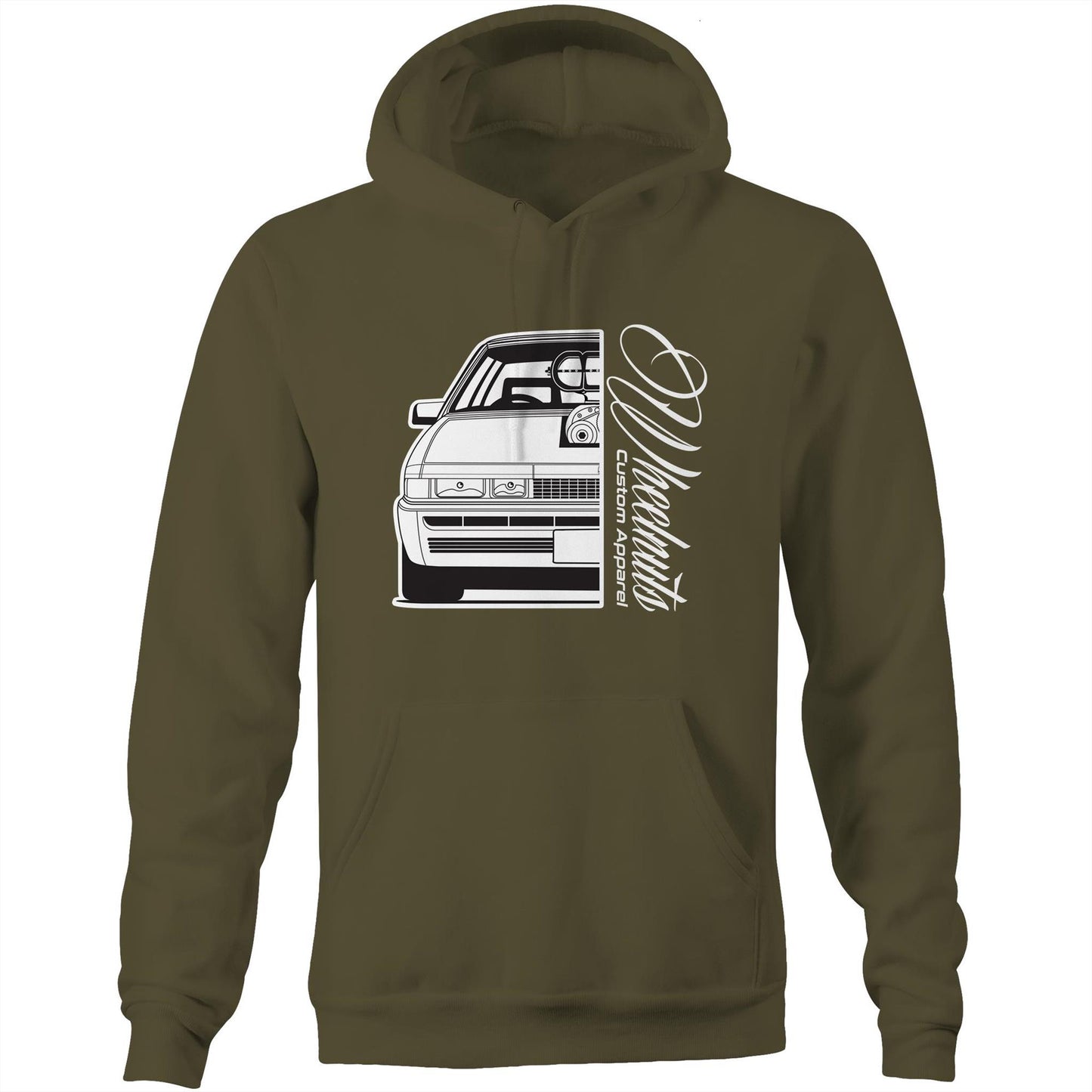 VL Calais Blown Front Back AS Colour Stencil - Pocket Hoodie Sweatshirt