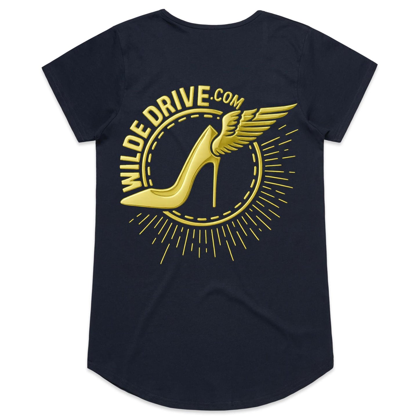 WILDE DRIVE.COM  LIMITED EDITION GOLD CHROME AS Colour Mali - Womens Scoop Neck T-Shirt