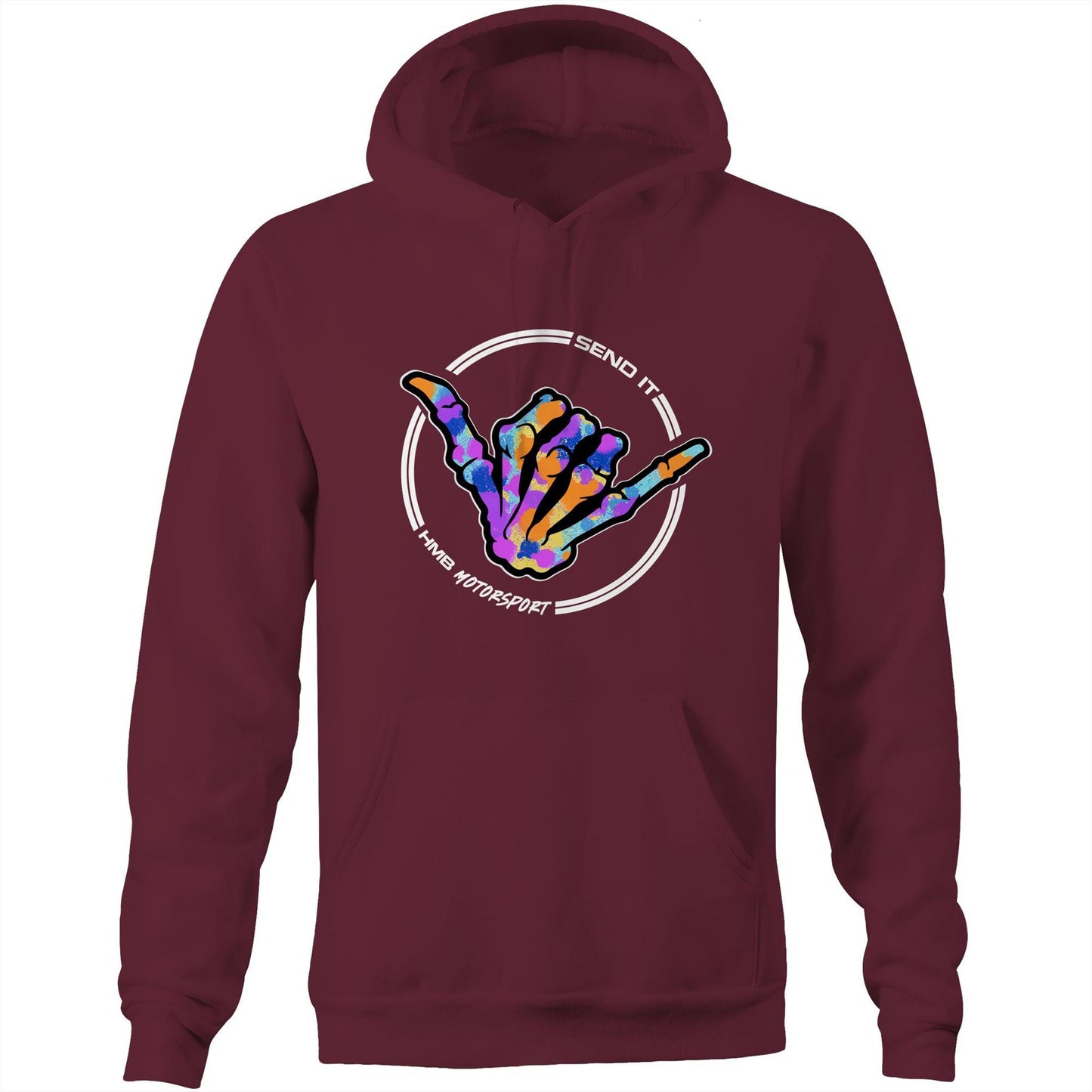 HMB Send It Multi Colour AS Colour Stencil Hoodie