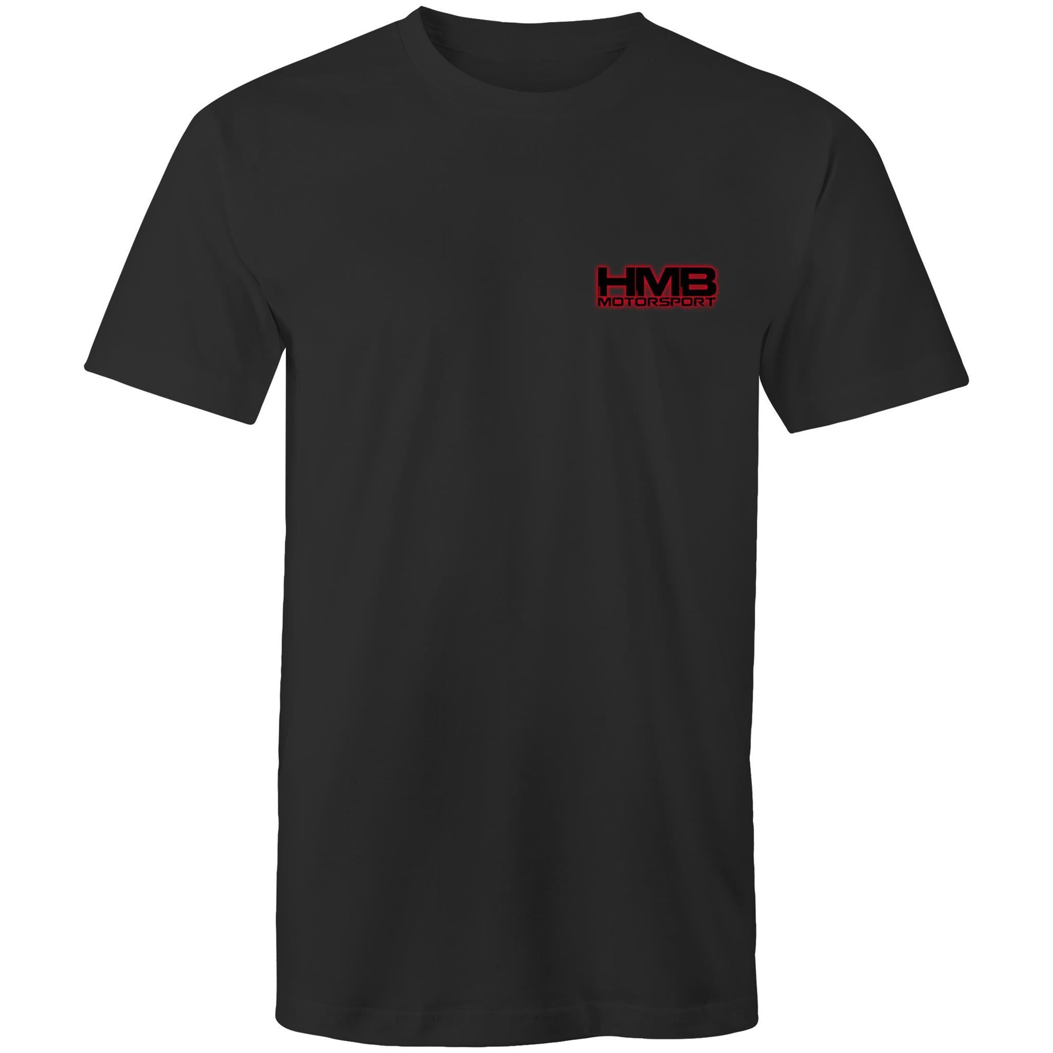 HMB Red Logo Double logo AS Colour Tee – Wheelnuts Custom Apparel