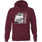 VL Calais Turbo Front Back AS Colour Stencil - Pocket Hoodie Sweatshirt