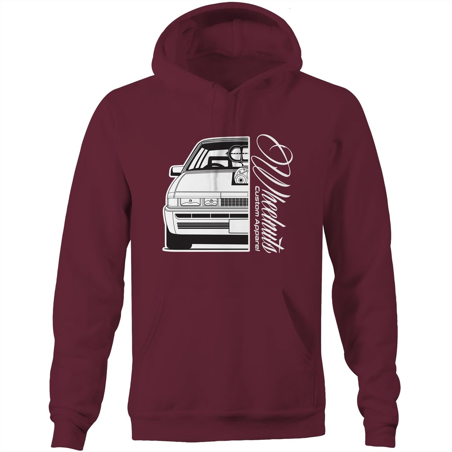 VL Calais Blown Front Back AS Colour Stencil - Pocket Hoodie Sweatshirt