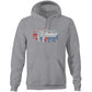 We Build Cool Shit WN Dripping Logo AS Colour Stencil - Pocket Hoodie Sweatshirt