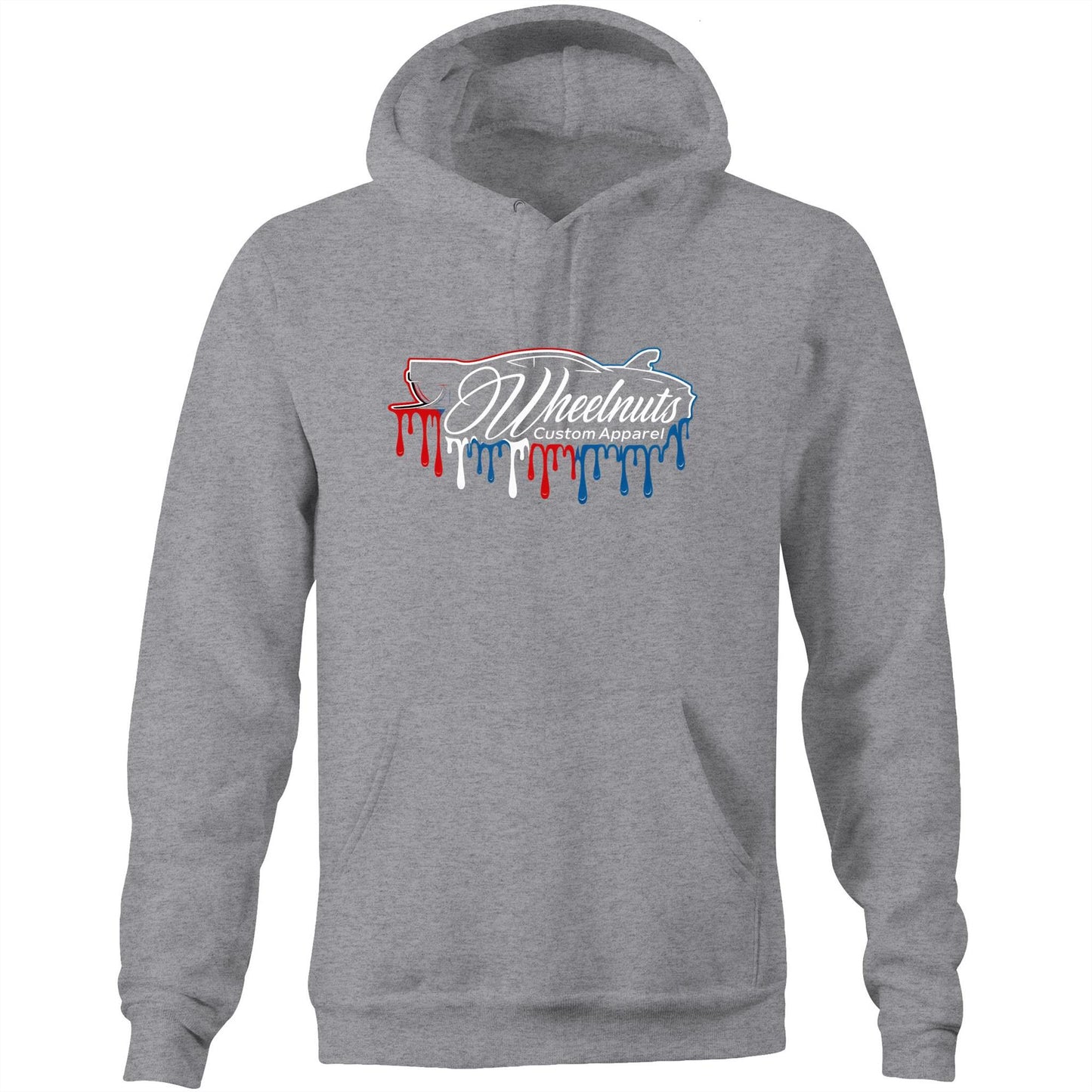 We Build Cool Shit WN Dripping Logo AS Colour Stencil - Pocket Hoodie Sweatshirt