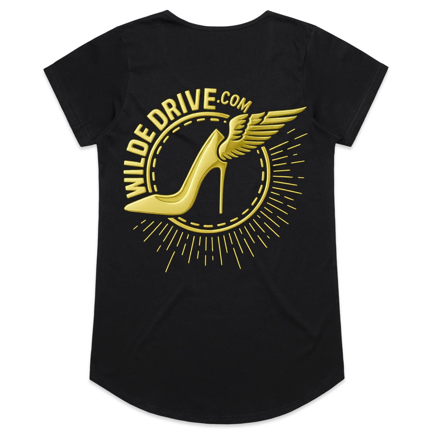 WILDE DRIVE.COM  LIMITED EDITION GOLD CHROME AS Colour Mali - Womens Scoop Neck T-Shirt