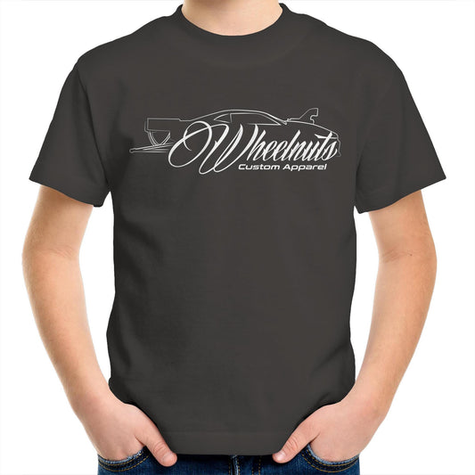 Wheelnuts Drag Car AS Colour Kids Youth T-Shirt