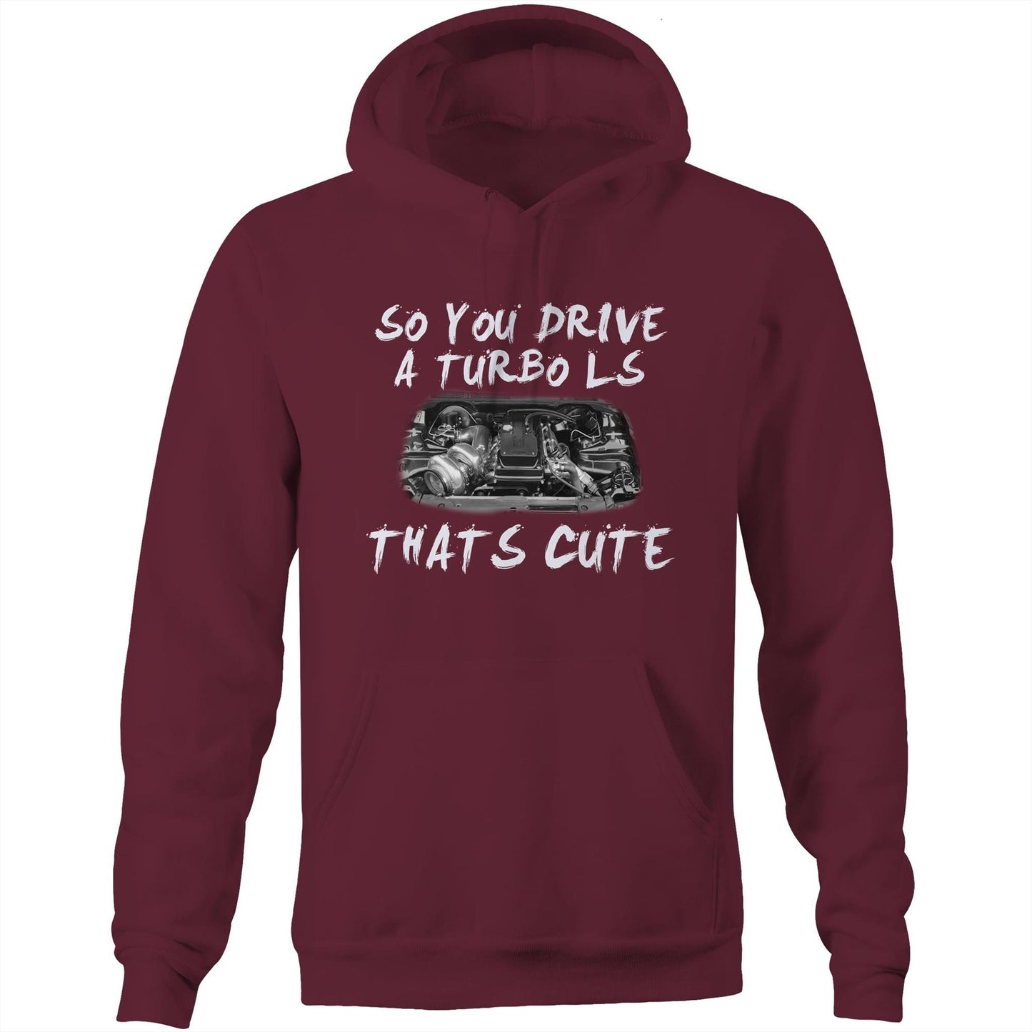 Thats Cute Barra Turbo AS Colour Stencil Hoodie