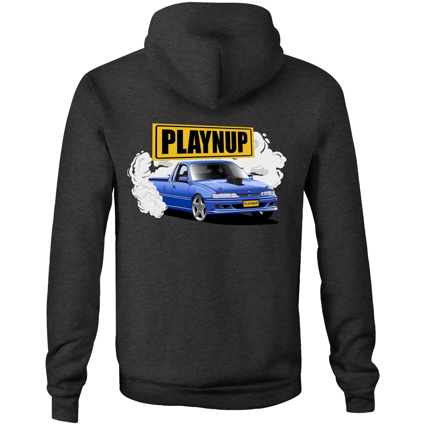 Playnup LS Skid Ute 2 sides Hoodie AS Colour Stencil