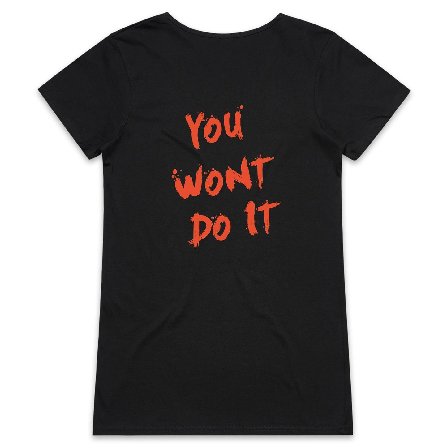 You Won’t Do It WN Logo AS Colour Womens V-Neck T-Shirt