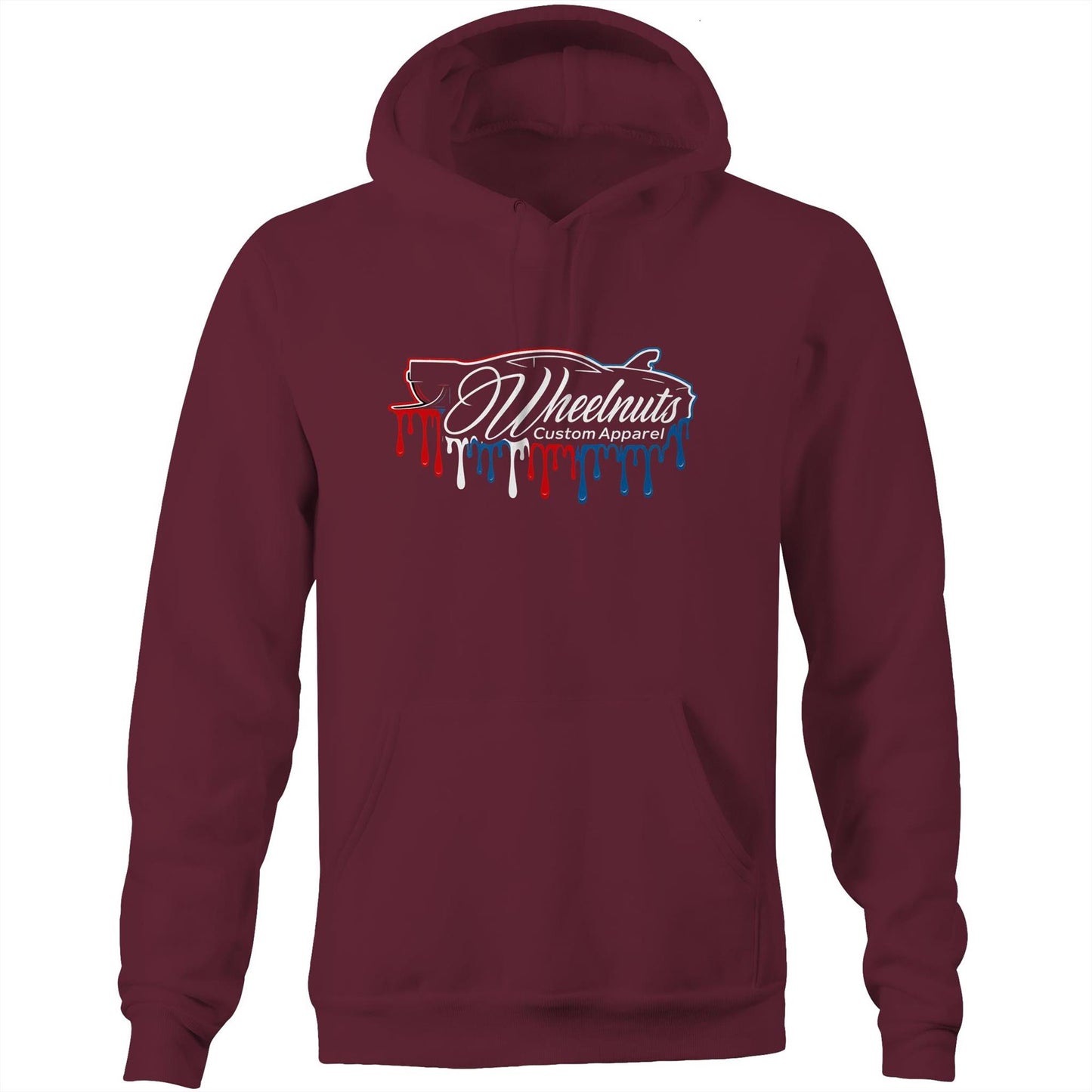 We Build Cool Shit WN Dripping Logo AS Colour Stencil - Pocket Hoodie Sweatshirt