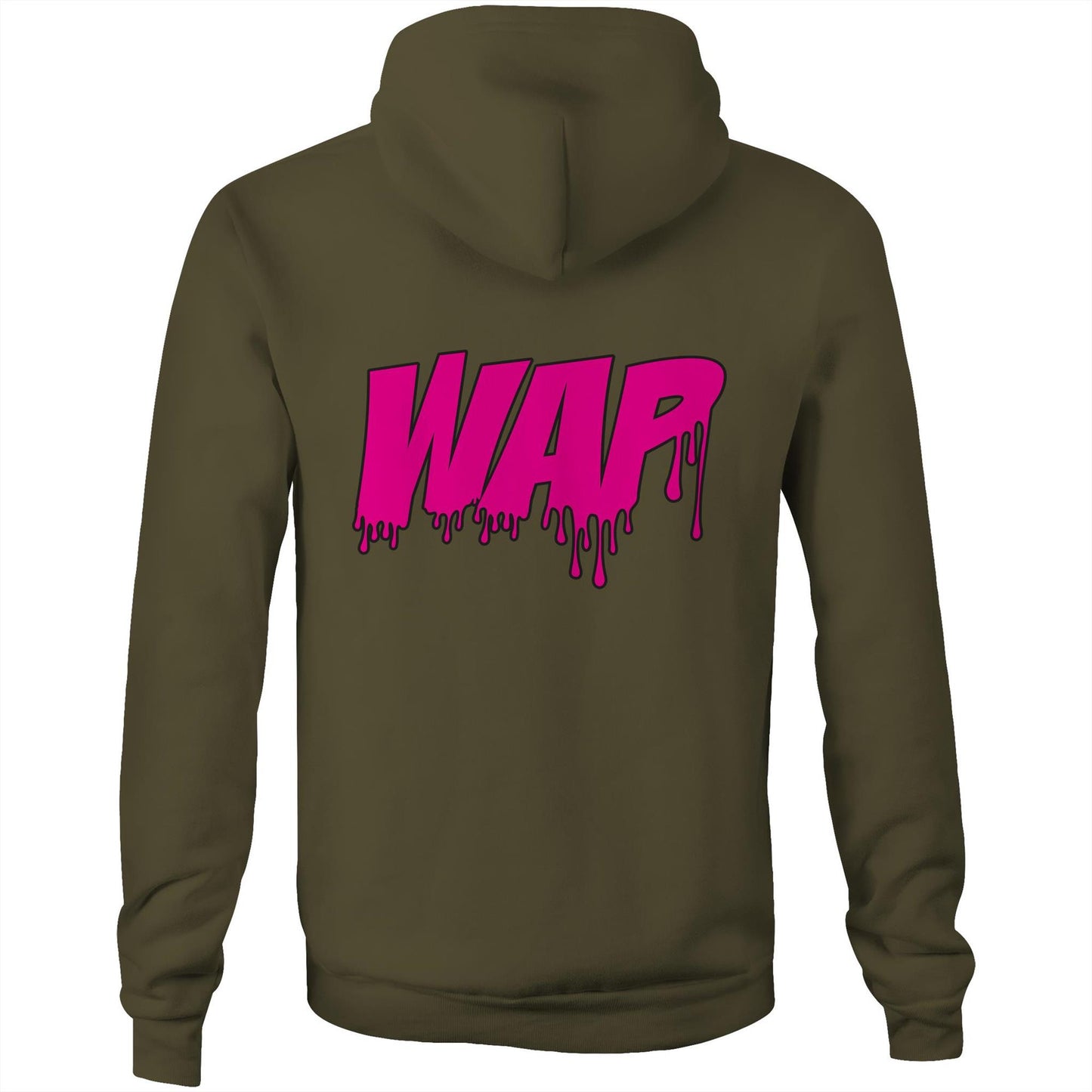 Pussy Built Strong WAP AS Colour Stencil - Pocket Hoodie Sweatshirt