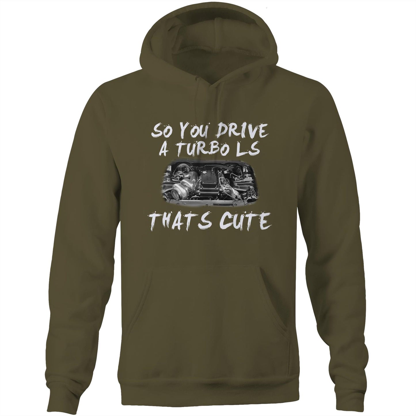Thats Cute Barra Turbo AS Colour Stencil Hoodie