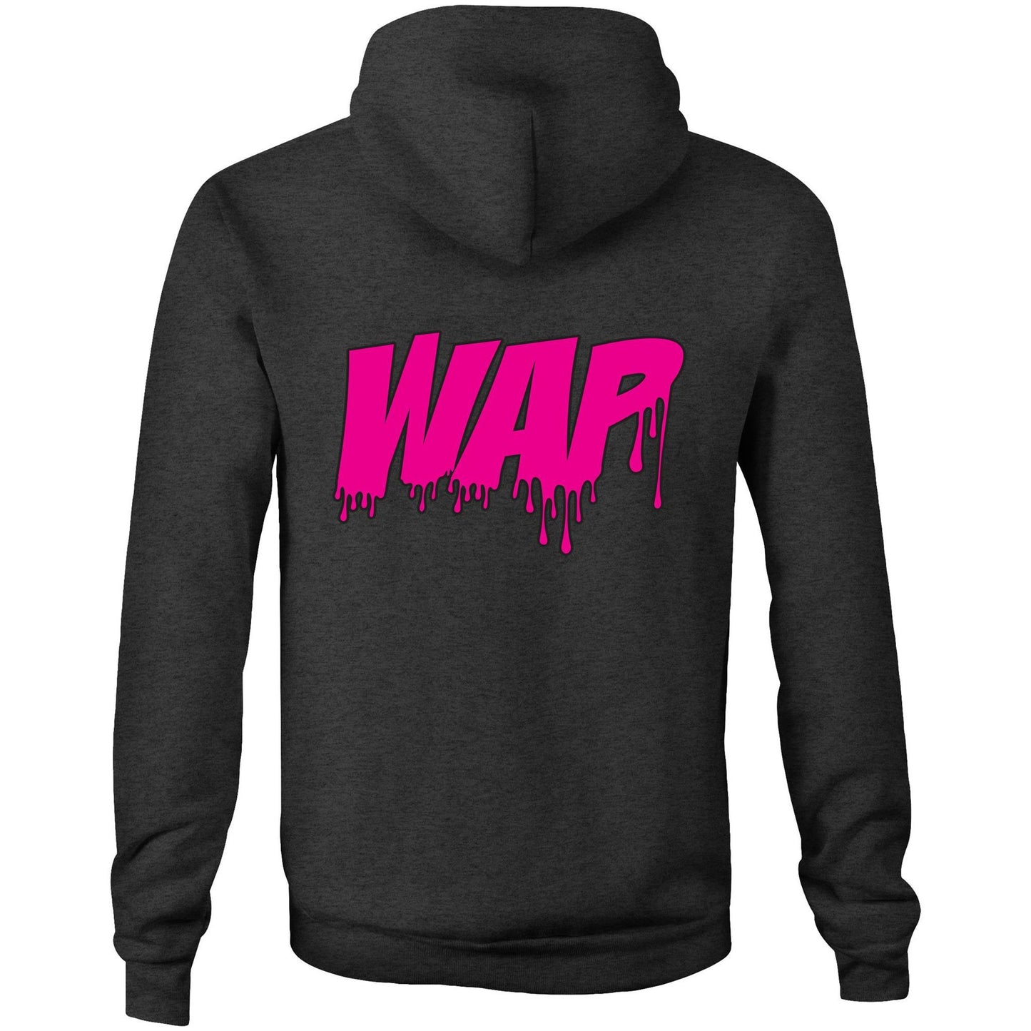 Pussy Built Strong WAP AS Colour Stencil - Pocket Hoodie Sweatshirt