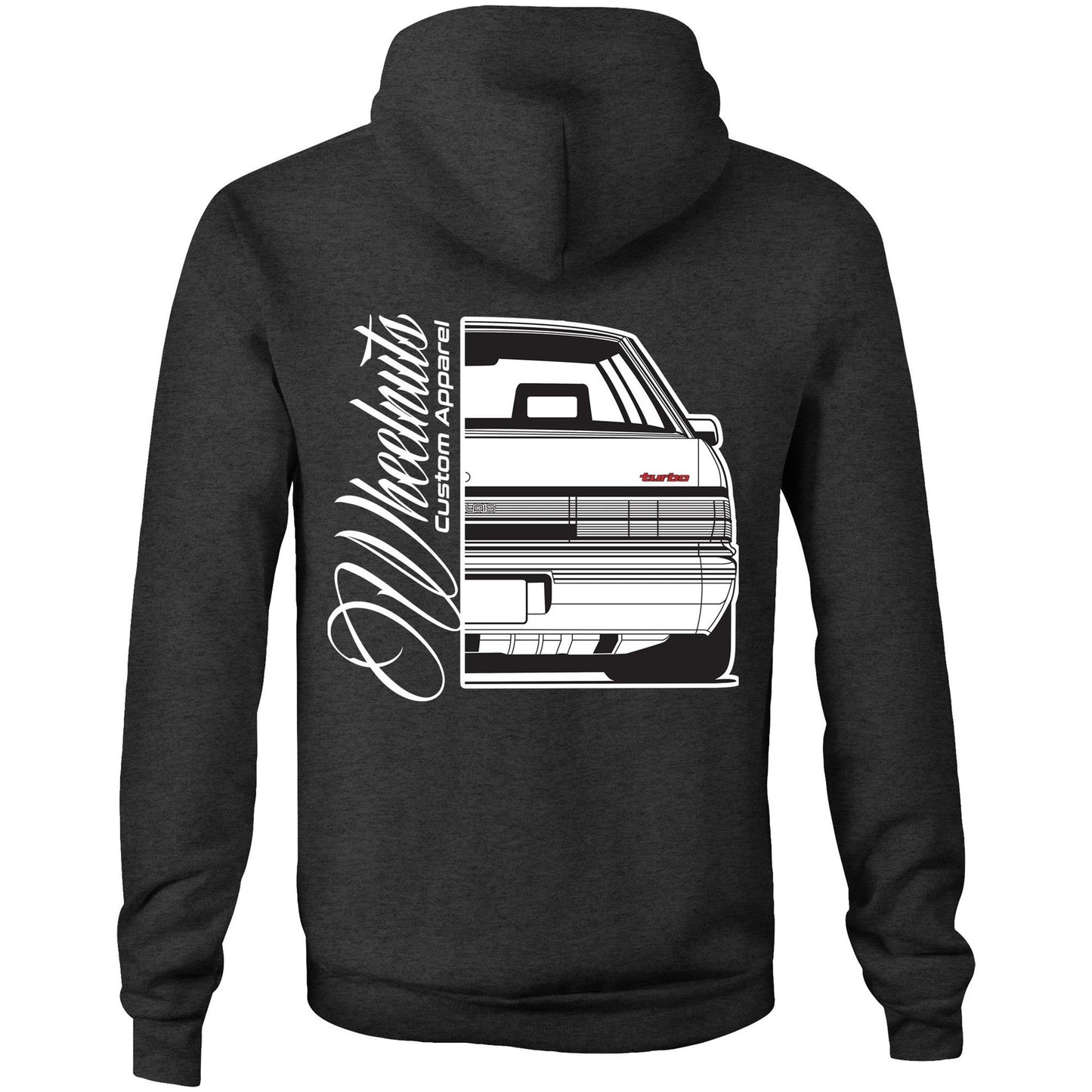 VL Calais Turbo Front Back AS Colour Stencil - Pocket Hoodie Sweatshirt