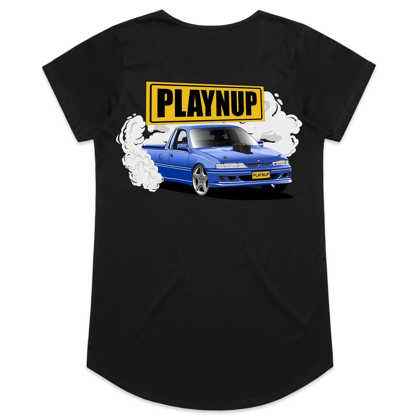 Playnup LS Skid Ute AS Colour Womens Scoop Neck T-Shirt