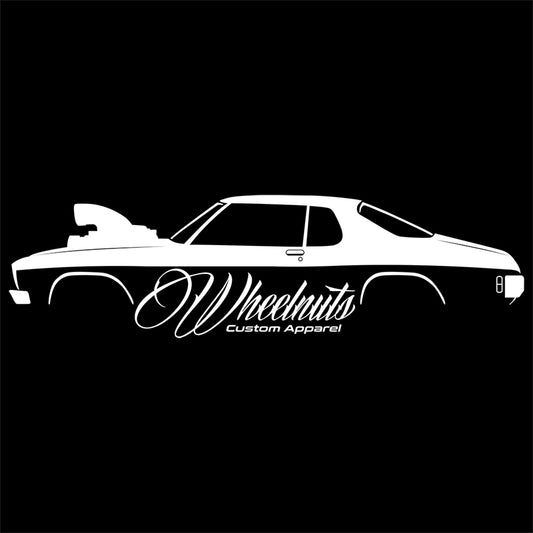 Wheelnuts Custom Apparel Blown Monaro White On Clear Vinyl Sticker 60cm